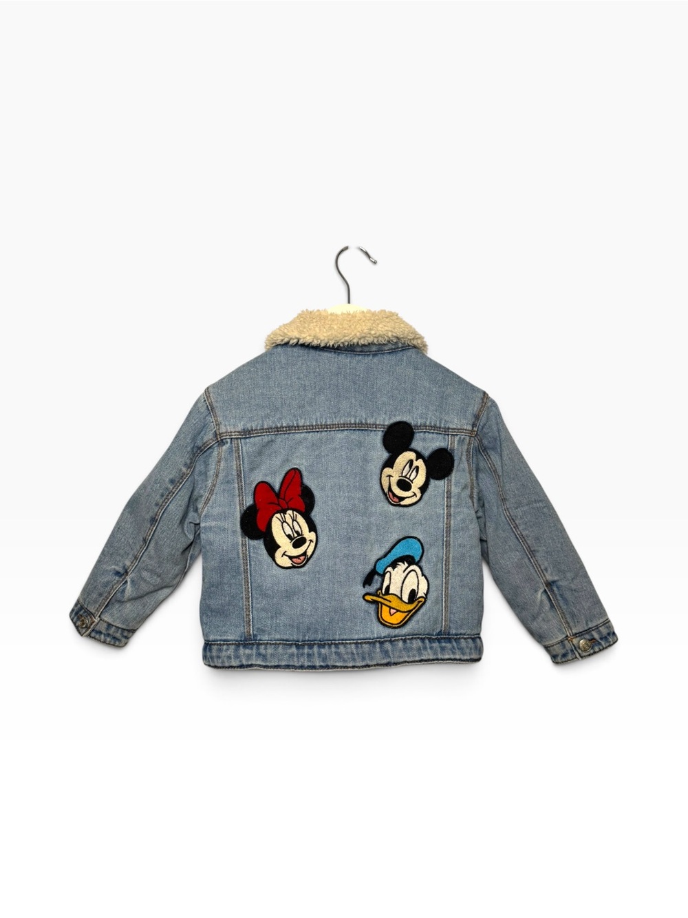 🐭 Zara Kids Disney Character Sherpa Denim Jean Jacket size 18-24M